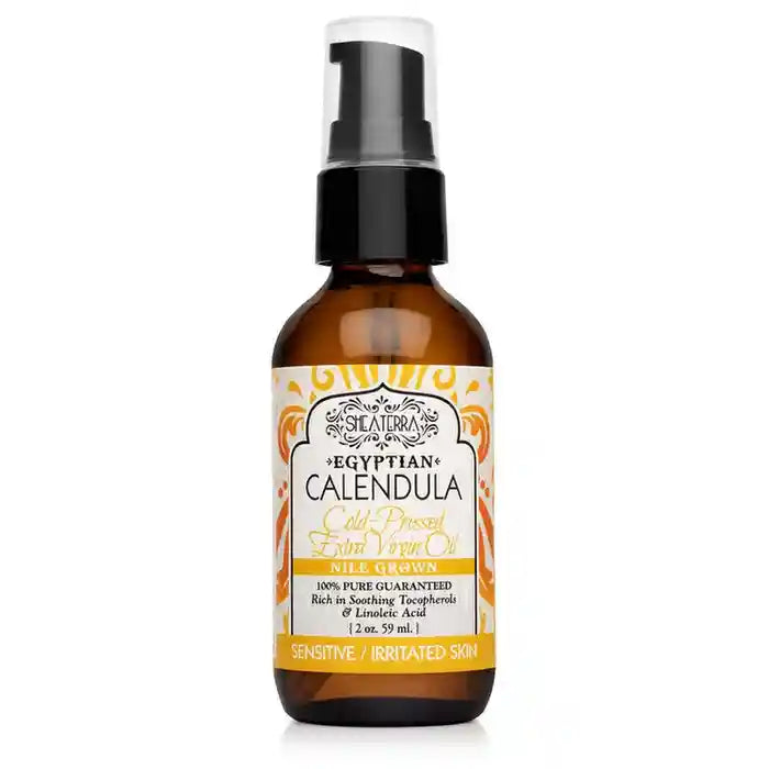Egyptian Calendula Oil, Cold-Pressed Extra Virgin – SHEA TERRA Egyptian Calendula Oil, Cold-Pressed Extra Virgin – SHEA TERRA