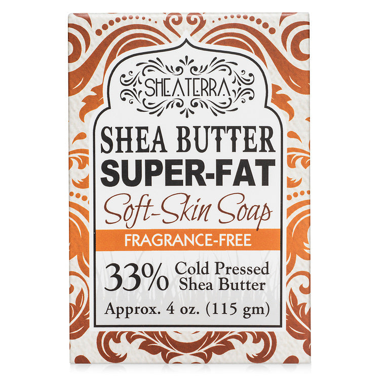 Shea Butter Super Fat Soft-Skin Soap FRAGRANCE FREE – SHEA TERRA ORGANICS