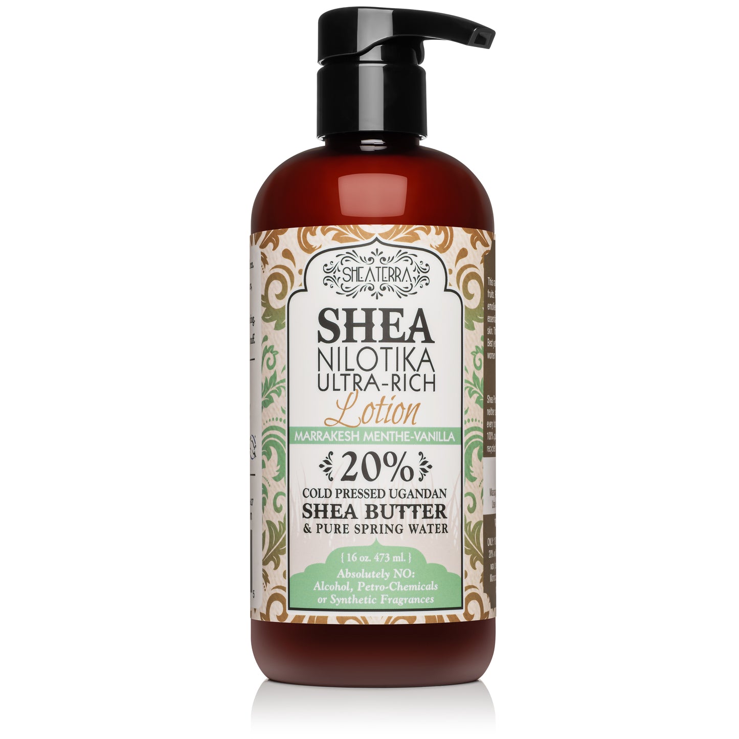 Shea Nilotika 20% Shea Butter Ultra-Rich Body Lotion- MARRAKESH MENTHE VANILLA