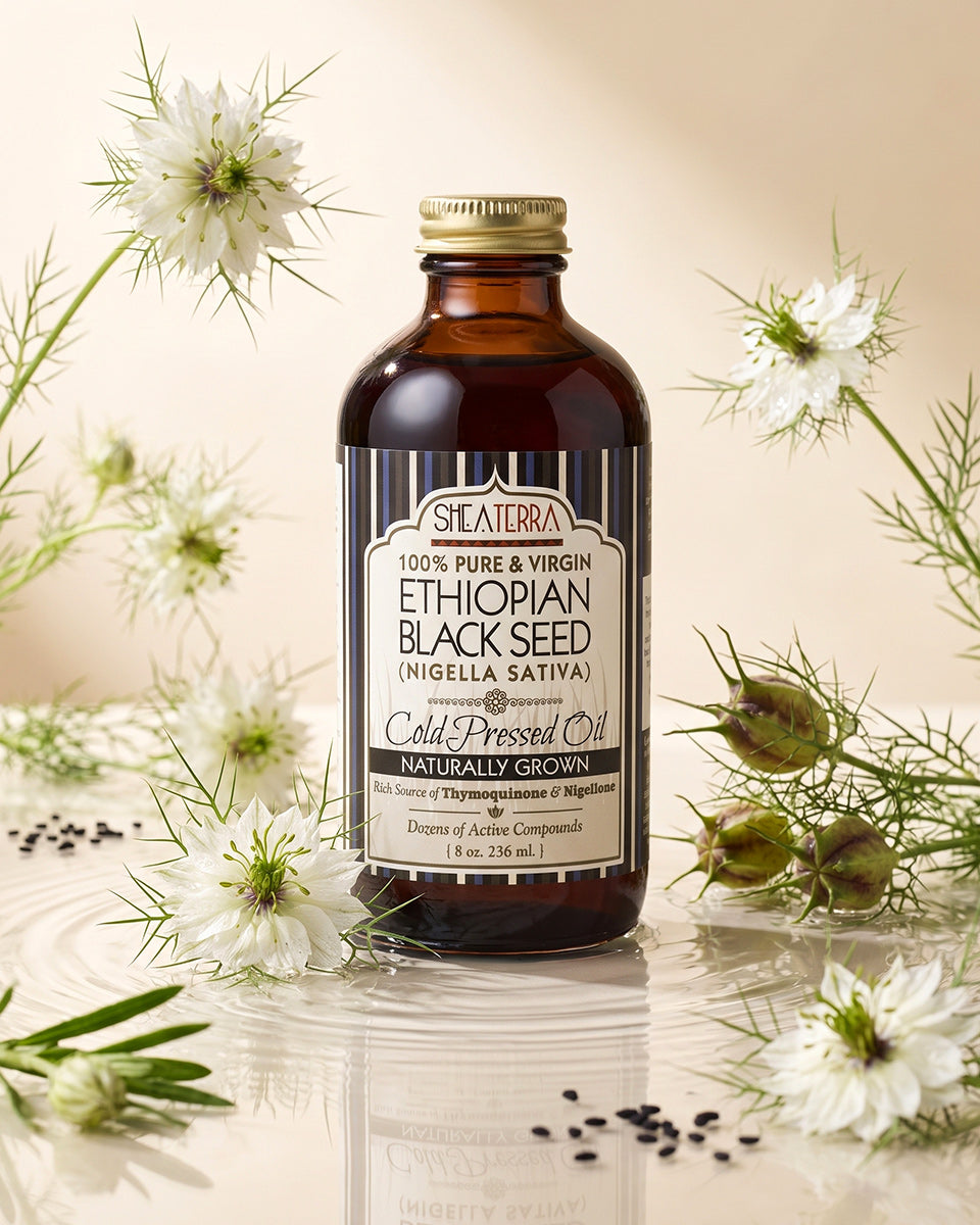 100% Pure Ethiopian Black Seed Oil 8 oz. (Very Strong, Naturally Grown in Bale Valley, Cold Pressed)