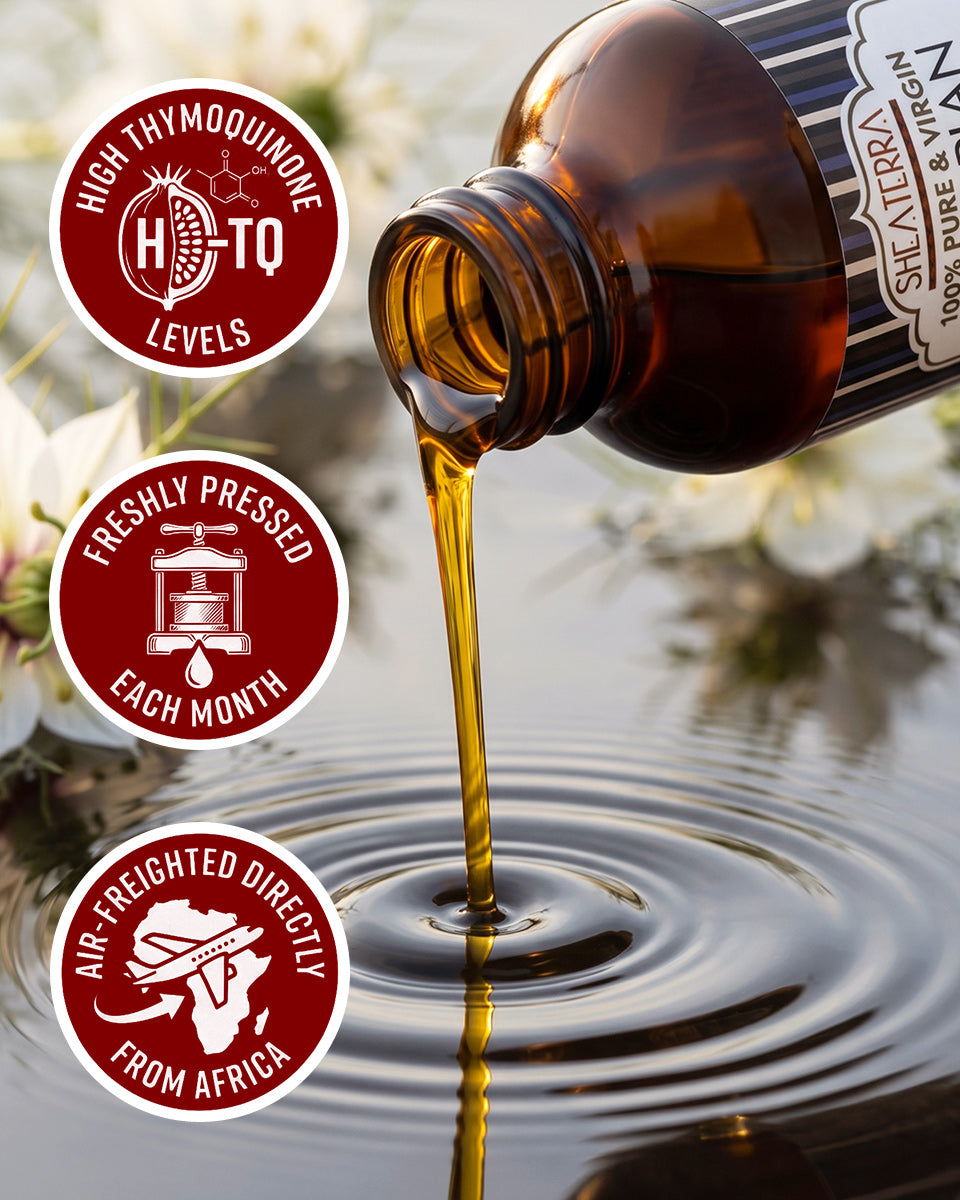 100% Pure Ethiopian Black Seed Oil 8 oz. (Very Strong, Naturally Grown in Bale Valley, Cold Pressed)