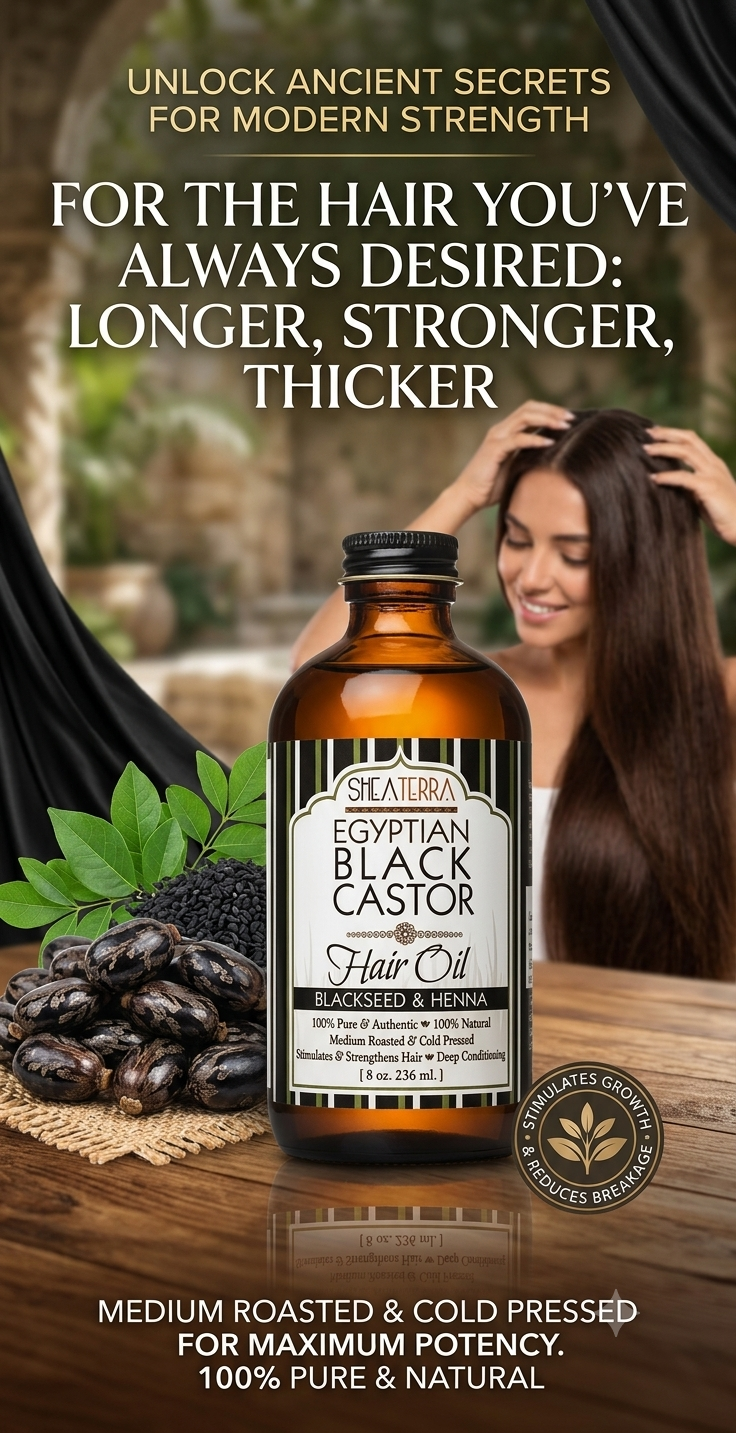 100% Pure Egyptian Black Castor Oil BLACKSEED & HENNA