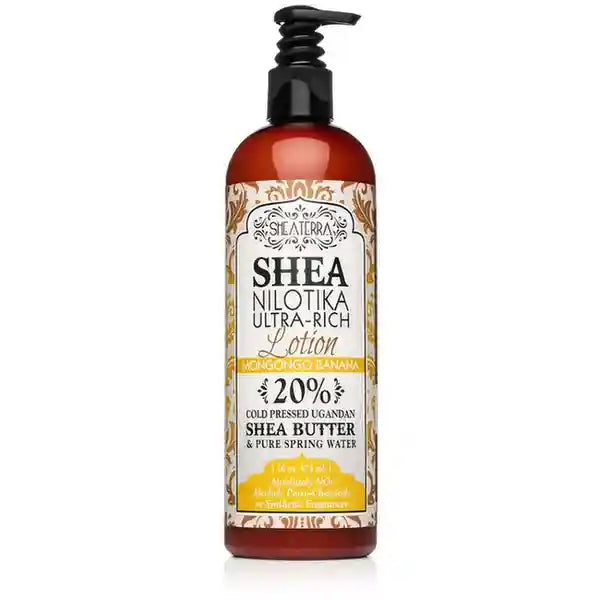Shea Nilotik' 20% Shea Butter Ultra-Rich Lotion MONGONGO BANANA