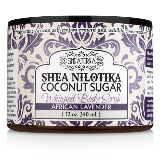 Shea Nilotik' Coconut Sugar Whipped Body Scrub S. AFRICAN LAVENDER