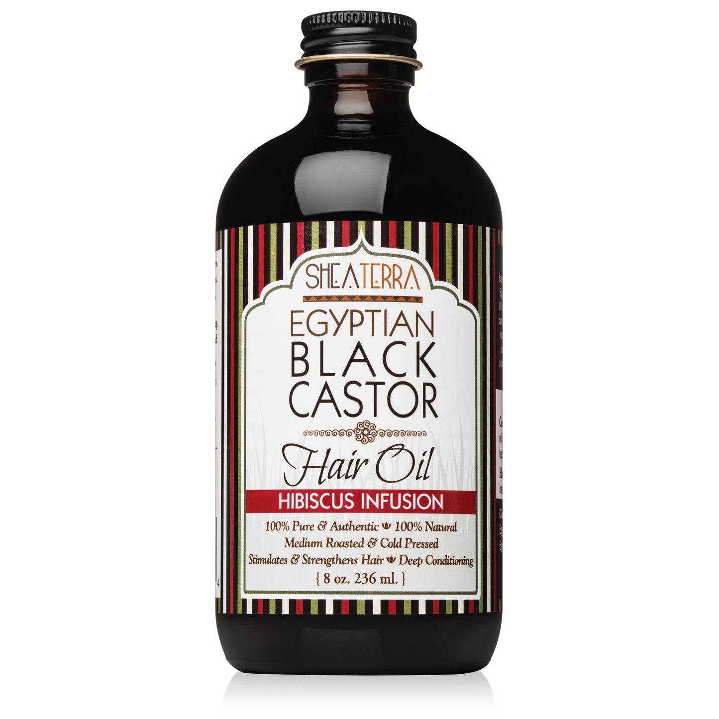 100% Pure Egyptian Black Castor Oil HIBISCUS INFUSION